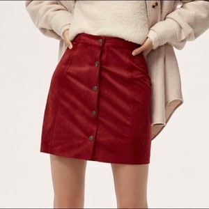 Aritzia red Centinela skirt
